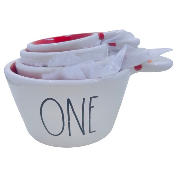 NWT Rae Dunn Snowman Measuring Cups - Set Of Four - Christmas Holiday Winter - Picture 3 of 12